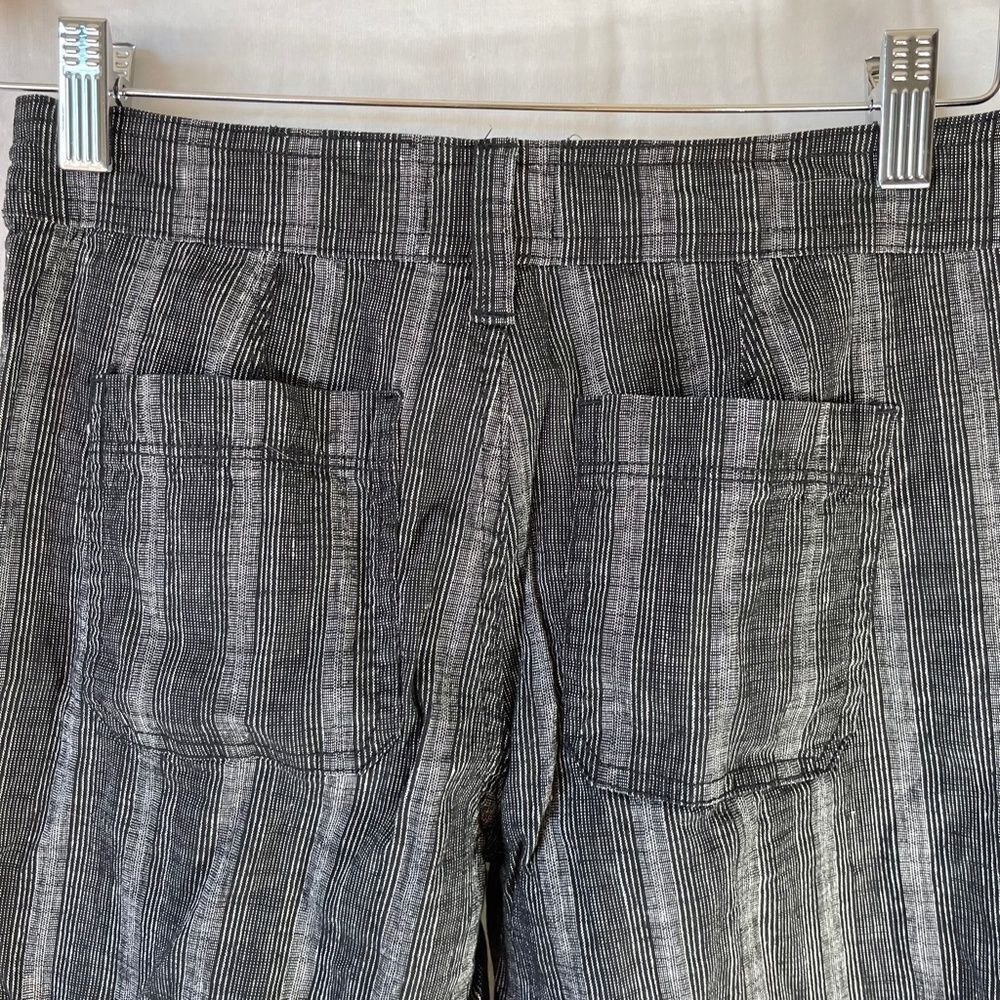 NYDJ Black Striped Linen Blend Trouser Pants‎ Sz 0 - Picture 13 of 13